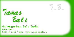 tamas bali business card